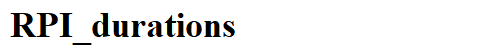RPI_durations